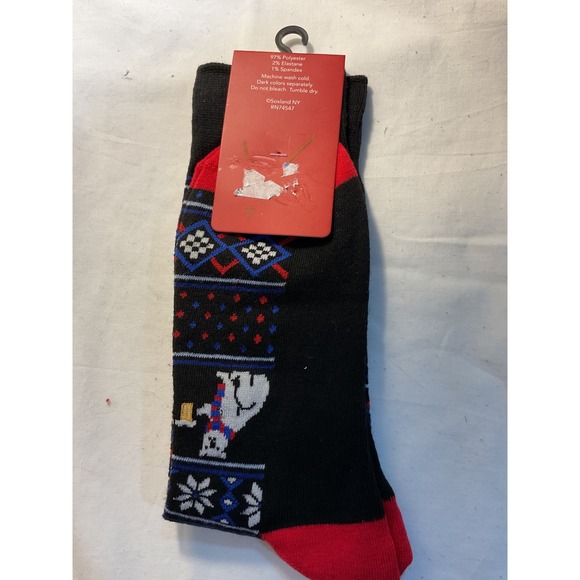 DAVCO Mens Polar Bear‎ Beer Holiday Winter Novelty Crew Socks Size 10-13 - Picture 4 of 5